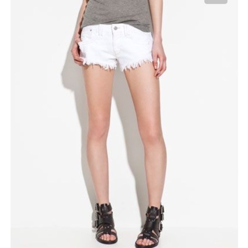 Zara white cutoff shorts
